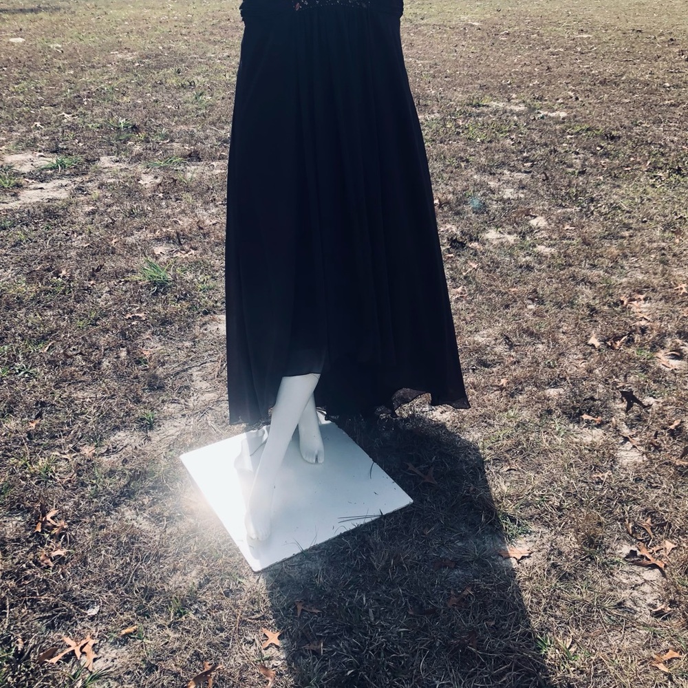 Delicious Chocolate Brown David’s Bridal Gown S18 Maxi Sleeveless Lined Tulle